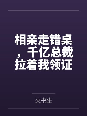 相亲走错桌，千亿总裁拉着我领证
