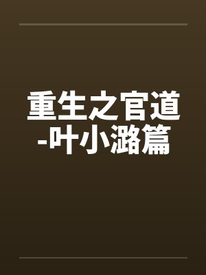 重生之官道-叶小潞篇