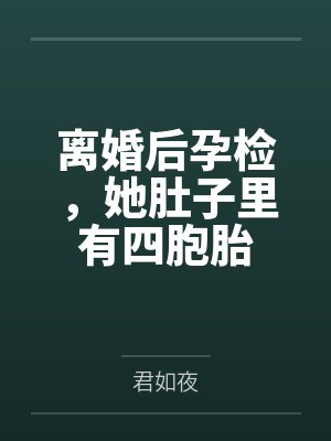 楚淮夏战夜霆离婚后孕检，她肚子里有四胞胎